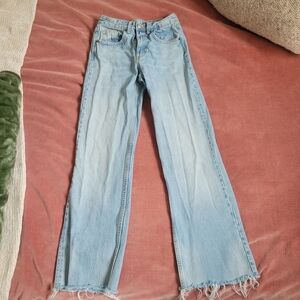 Zara Mid-rise Wide Leg Jeans